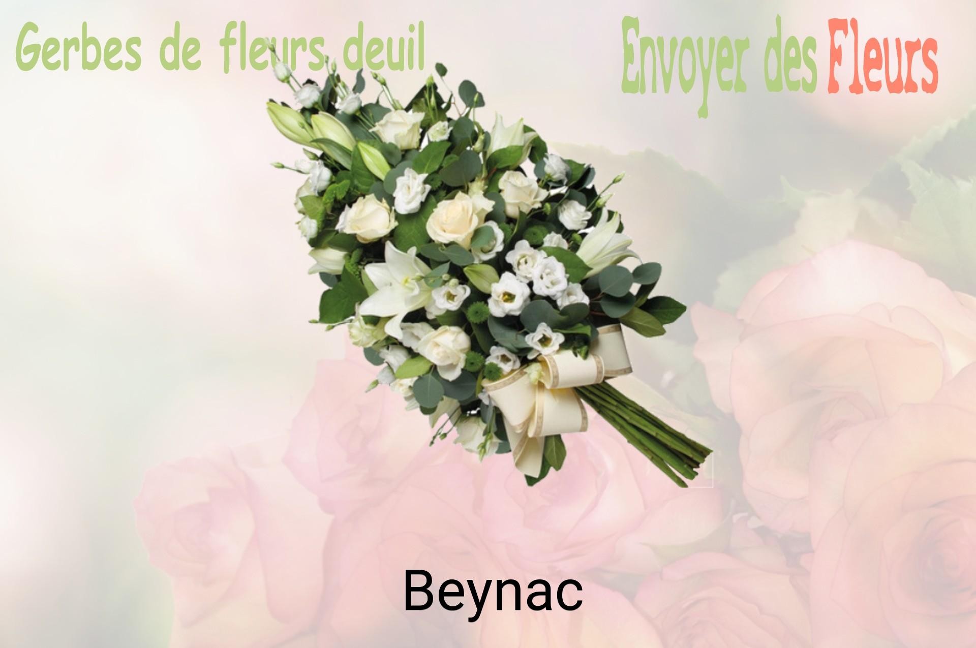 Gerbe de fleurs de deuil livrée à Beynac